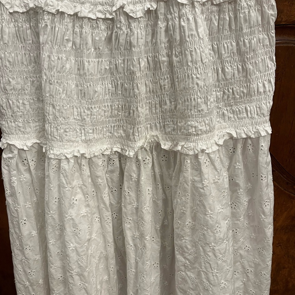 Gap × DÔEN White Cotton Eyelet Midi Dress Size XL Worn Once - Picture 6 of 11